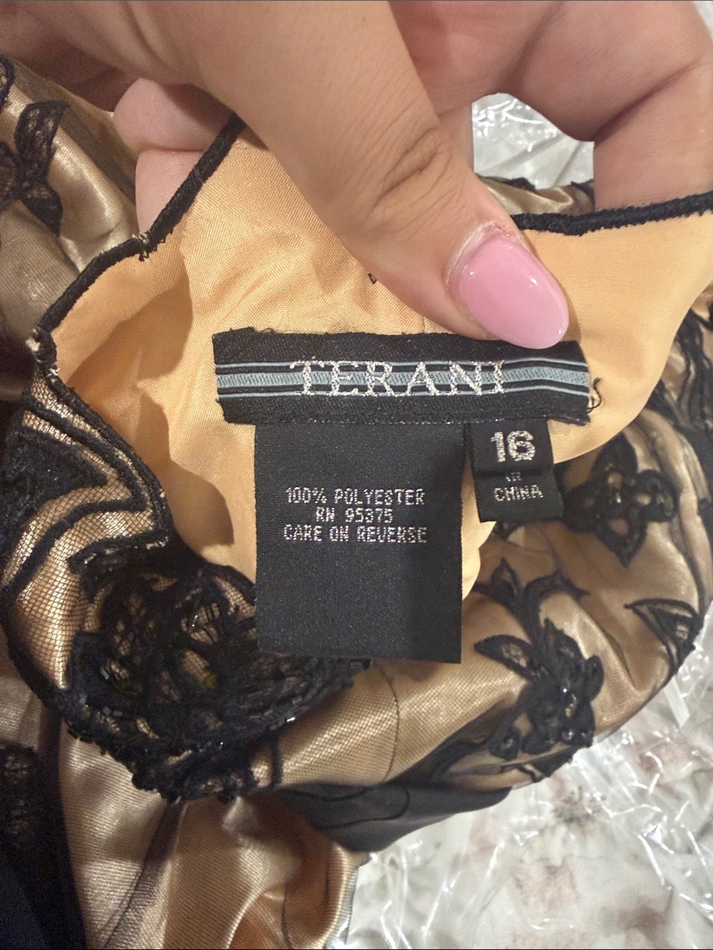 Terani Couture Gold and Black Embroidered Ball Gown (price is negotiable) - Picture 2 of 5